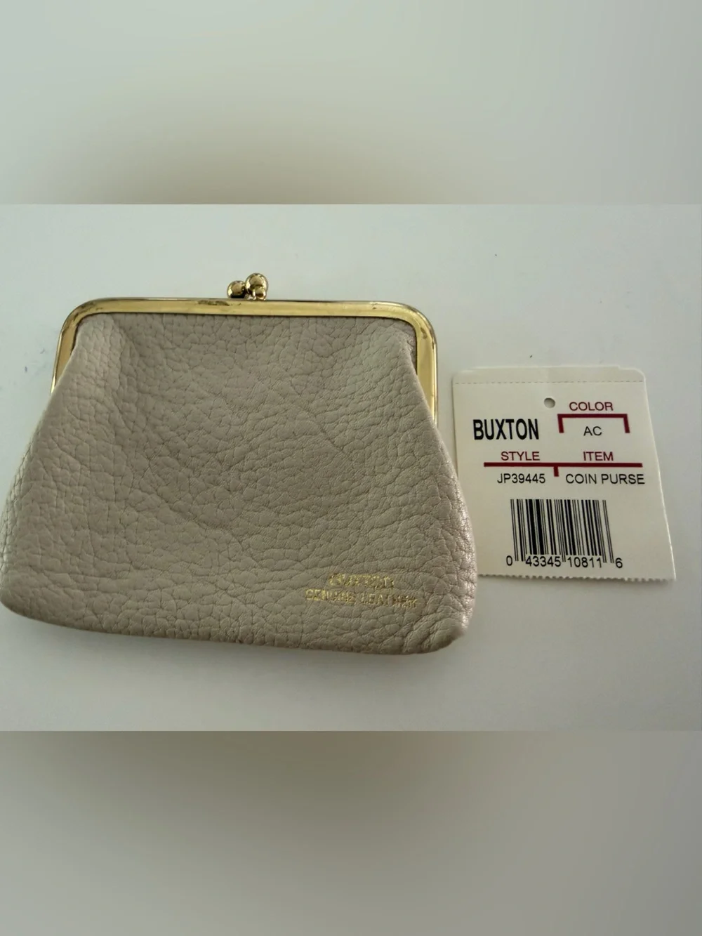 100% leather Buxton Lock Coin Purse
